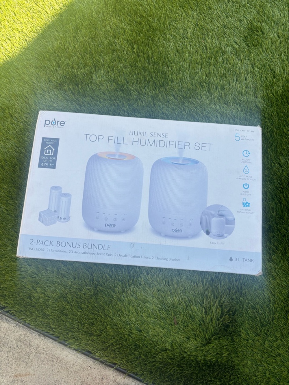 Pure Enrichment Hume Sense Top Fill Humidifier Set (2-Pack)